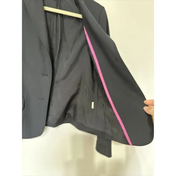 J Crew Wool Blazer Womens Two Button Career Black Size 10 Fully Lined. - Picture 8 of 10